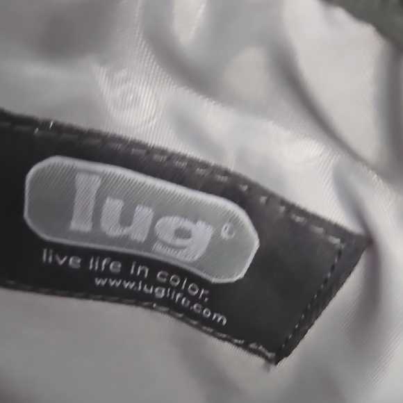 Lug Dark Grey Crossbody Bag Adj. Strap And Wipeable With Plastic Protect Bottom - Picture 5 of 8